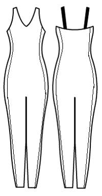 V neck cami with side panels
